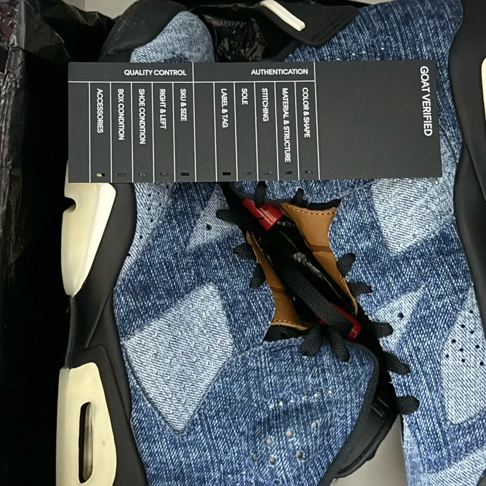 Jordan Retro 6 Denim NEW DS SIZE8 - Picture 5 of 5